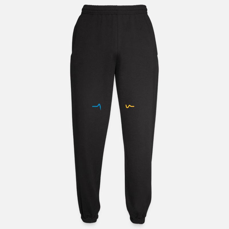 Heartbeat Pulse Frequency Display - Unisex Joggers - black