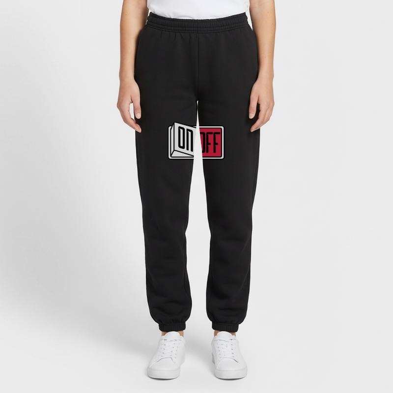off on switch button button turn off Unisex Joggers