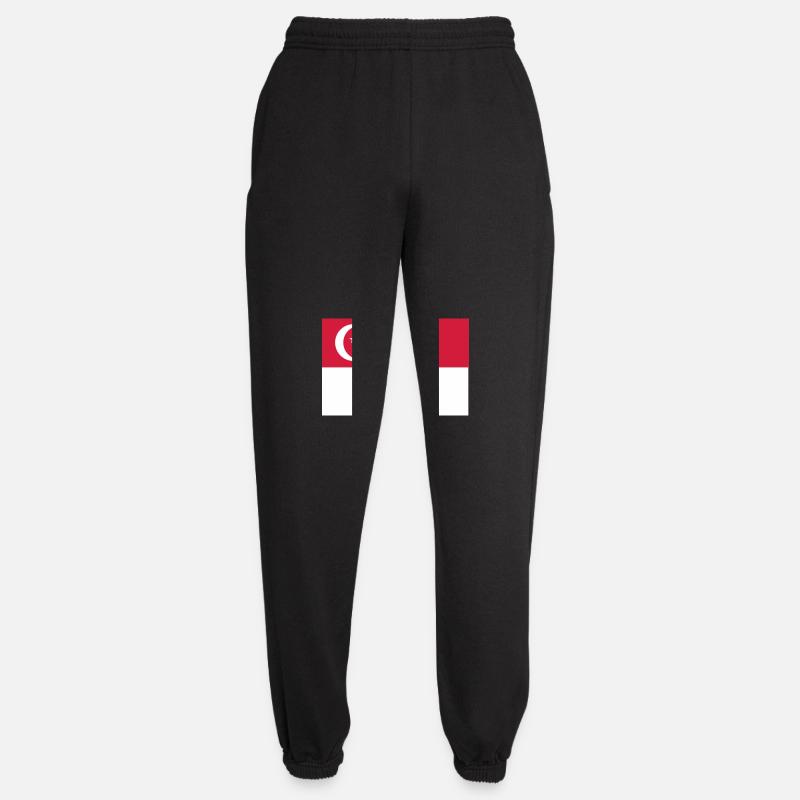 Singapur Flagge - Unisex Jogginghose - Schwarz