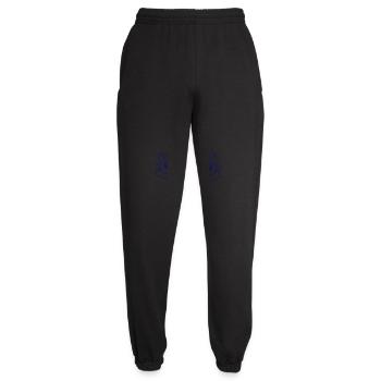 Deux chats heureux 2 amis Couple Équipe Couple - Pantalon de jogging unisexe - noir - Devant - AI Model Female 172 light (172cm)