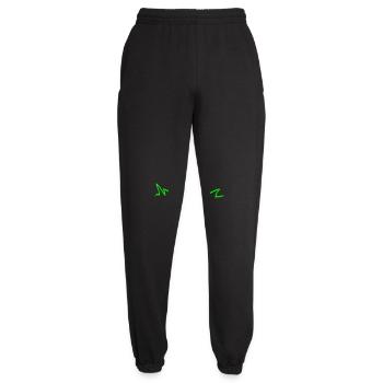 Grass Meadow Many Grasses Blades of Grass Green Nature Cool - Unisex Joggers - black - Front - AI Model Female 172 light (172cm)