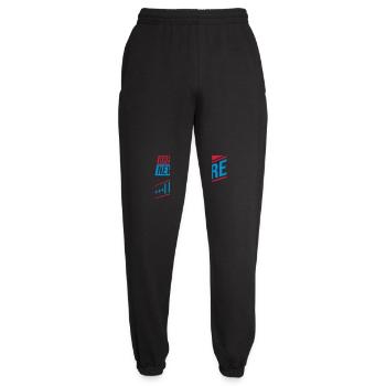 Breaking news don't care - Unisex Jogginghose - Schwarz - Vorne - AI Model Female 172 light (172cm)