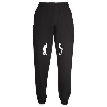 Drei Opas Rentner Alter Männer Team Silhouette - Unisex Jogginghose - Schwarz - Vorne - AI Model Female 172 light (172cm)