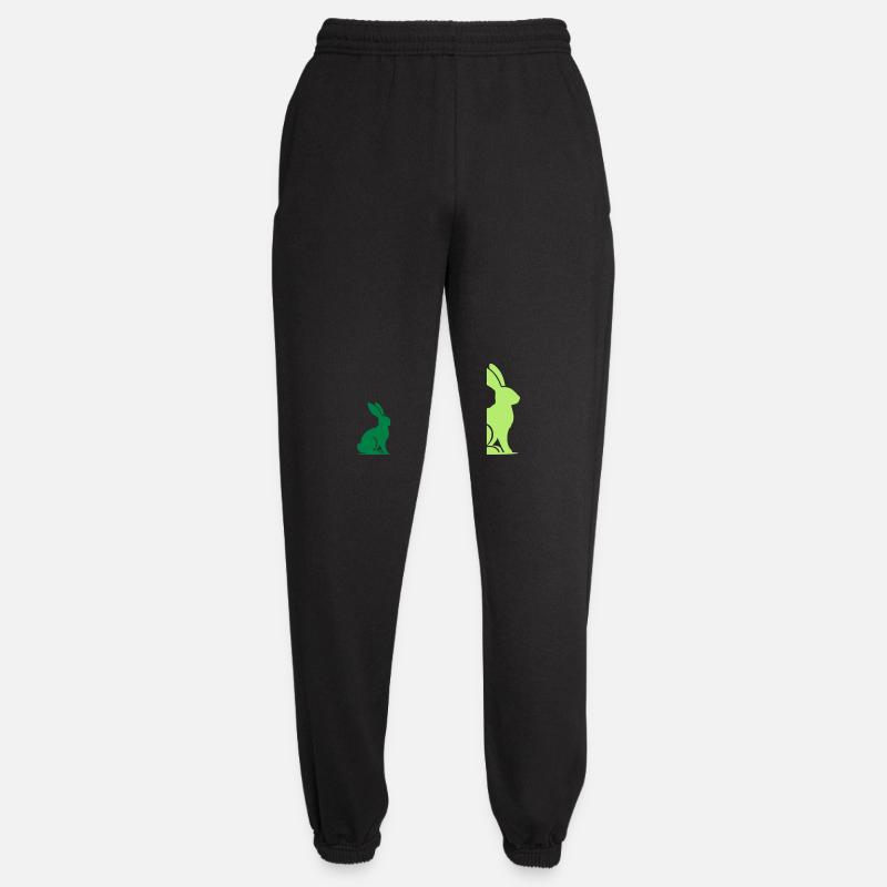 hase rabbit kaninchen 3 - Unisex Jogginghose - Schwarz
