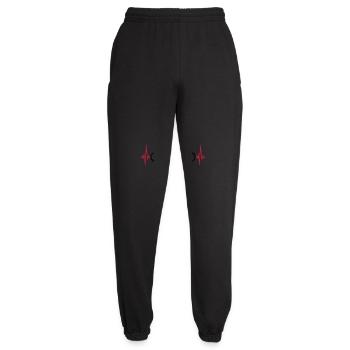 unendlich herzschlag puls endlos frequenz ewig gre - Unisex Jogginghose - Schwarz - Vorne - AI Model Female 172 light (172cm)