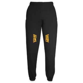 not antisocial anti stupid - Unisex Joggers - black - Front - AI Model Female 172 light (172cm)