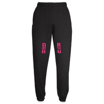 NEVER UNDERESTIMATE MY ABILITY TO HIT YOU! girly - Unisex Joggers - black - Front - AI Model Female 172 light (172cm)