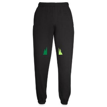 conifer forest tree forest conifer forest silhouette f - Unisex Joggers - black - Front - AI Model Female 172 light (172cm)