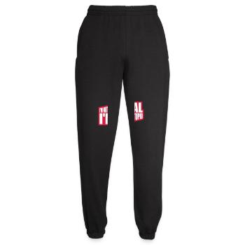 not antisocial anti stupid - Unisex Joggers - black - Front - AI Model Female 172 light (172cm)