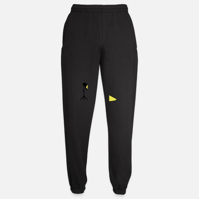 Scheinwerfer auf Ständer mit Lichtkegel zweifarbig - Unisex Jogginghose - Schwarz