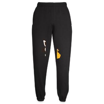 Lapin de Pâques grand sac d’oeufs - Pantalon de jogging unisexe - noir - Devant - AI Model Female 172 light (172cm)