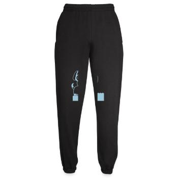 Cool DJ Dog Pet Vinyl Record Party Music - Unisex Joggers - black - Front - AI Model Female 172 light (172cm)