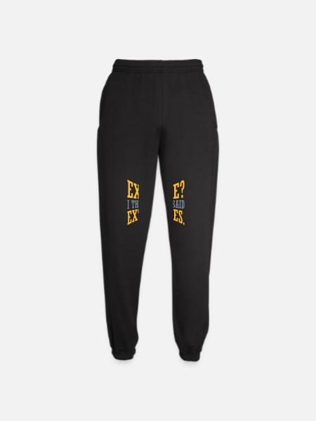 Exercise Extra Fries Quote - Unisex Joggers - black