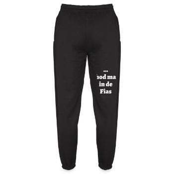 ... hod ma in de fias - bayerischer Spruch - Unisex Jogginghose - Schwarz - Hinten - AI Model Female 172 light (172cm)