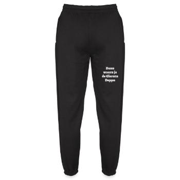 glernte Deppn - bayrischer Spruch - Unisex Jogginghose - Schwarz - Hinten - AI Model Female 172 light (172cm)