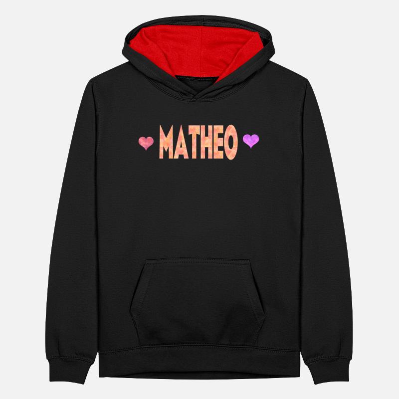 Matheo Teenager Kontrast-Hoodie