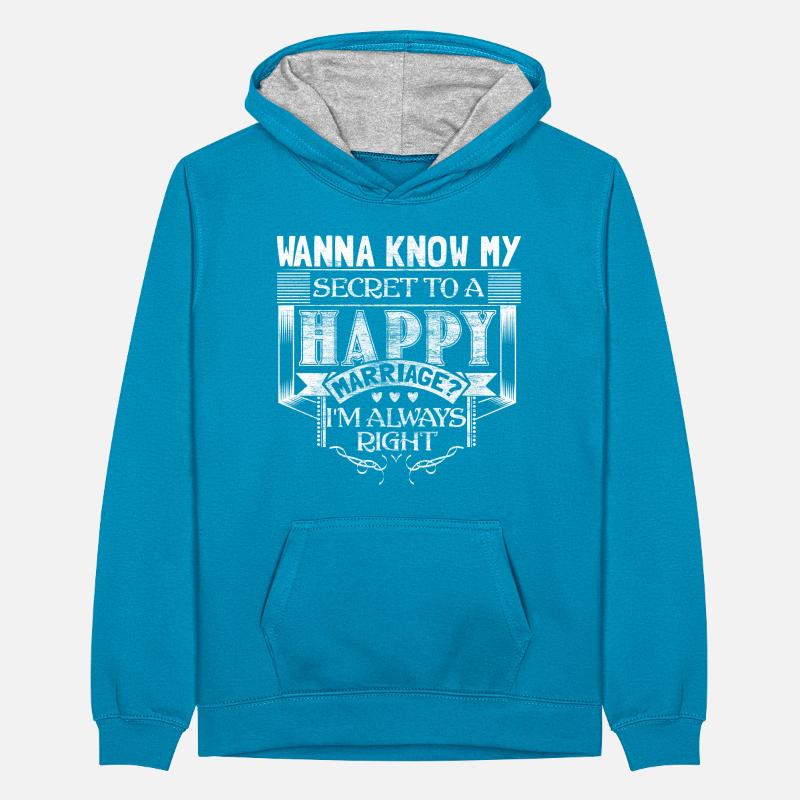 Ehe Ehefrau Ehering Geschenkidee Teenager Kontrast-Hoodie