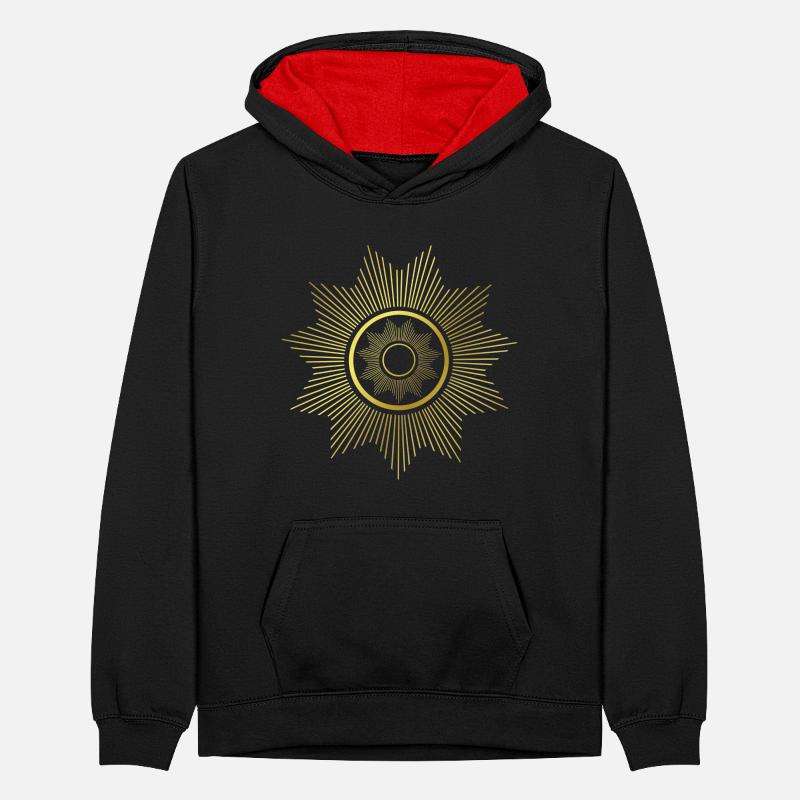 Rays - Graphics - Graphic Design - Geometry Teenager Contrast Hoodie