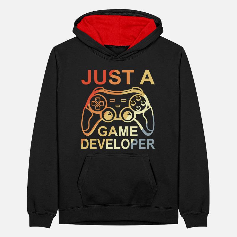 Game Developer Teenager Contrast Hoodie