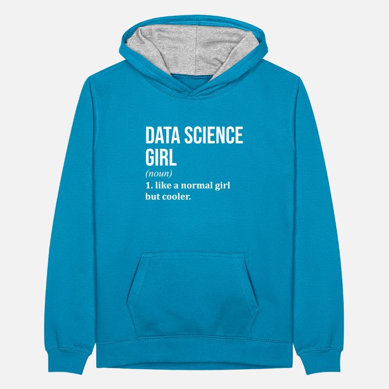 Data Science Teenager Contrast Hoodie