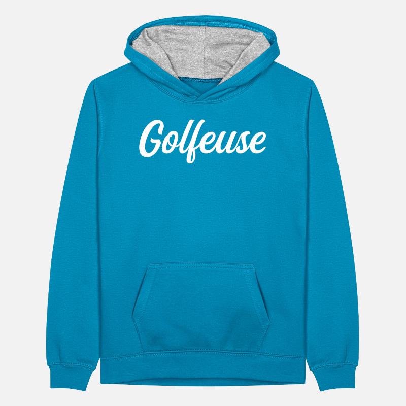 Golfeuse Sweat à capuche contrasté Ado