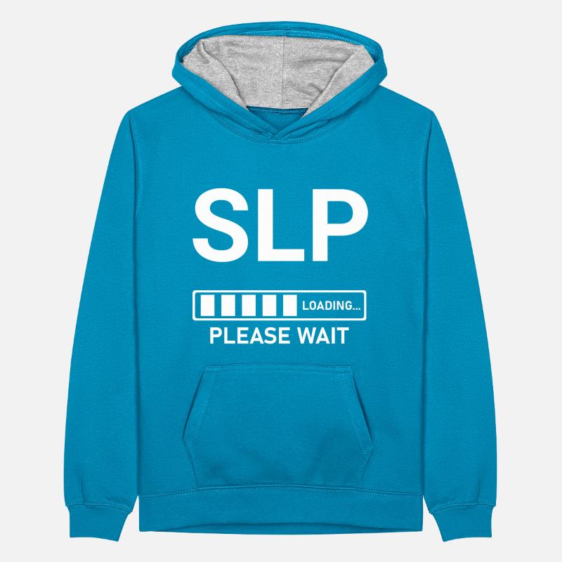SLP Loading Please Wait Teenager Contrast Hoodie