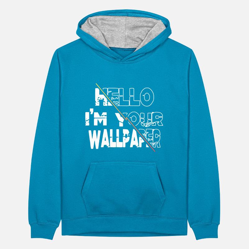 hacking computer funny quote present codes glitch Teenager Kontrast-Hoodie