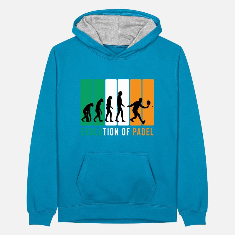 Evolution Padel Design for all paddle Teenager Contrast Hoodie