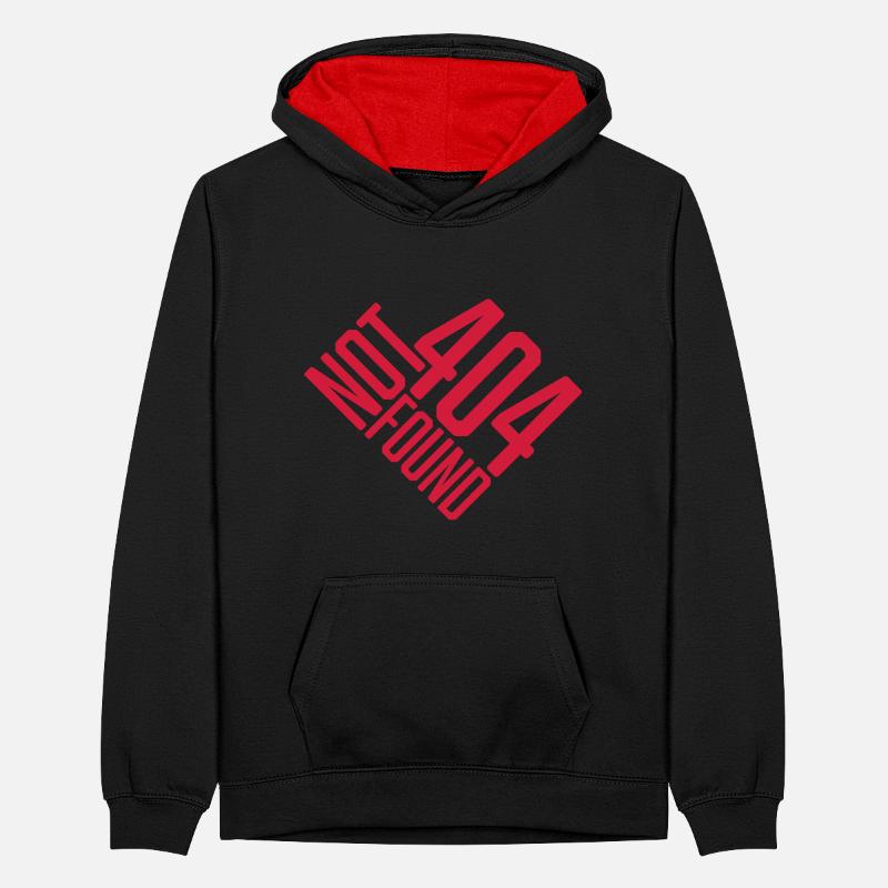 Not found 404 Error Teenager Contrast Hoodie