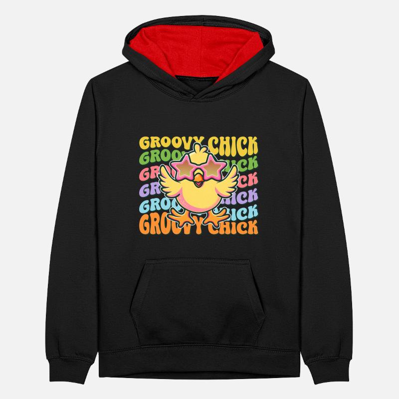 Easter Easter Bunny Easter Eve Easter Sunday Easter Egg Spring Teenager Contrast Hoodie