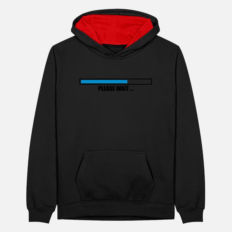 balken please weit loading ladebalken runterladen Teenager Kontrast-Hoodie