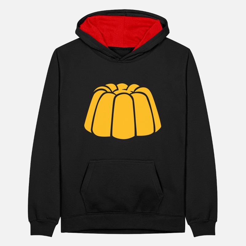 Pudding Teenager Kontrast-Hoodie