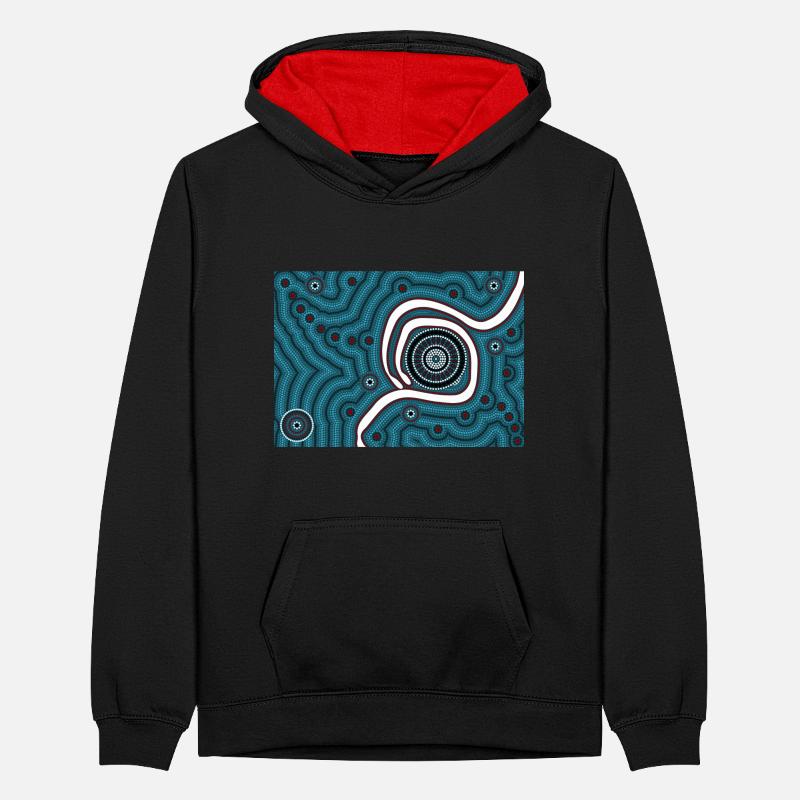 In der Mitte von Nirgendwo - quer Teenager Kontrast-Hoodie