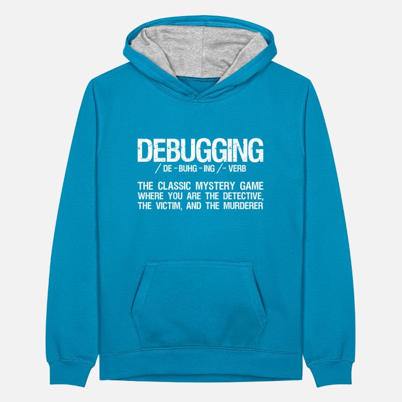 Computer Scientist Coding - Debugging Programming Teenager Contrast Hoodie