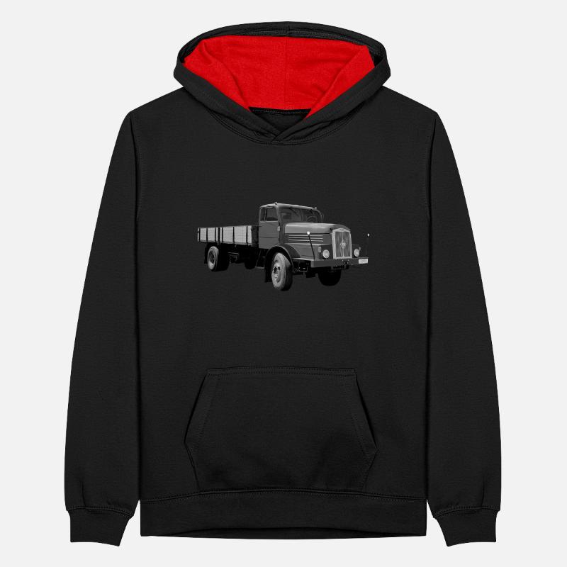 H6 Truck IFA Werdau DDR Oldtimer Ostalgie Sweat à capuche contrasté Ado