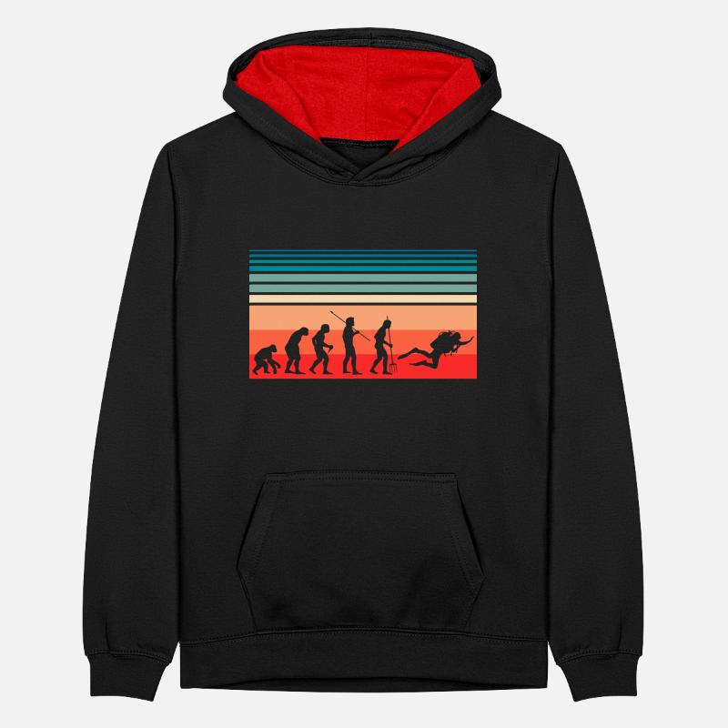 Evolution Plongée Sweat à capuche contrasté Ado