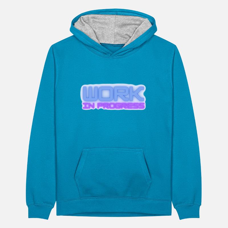 Work in progress Teenager Kontrast-Hoodie