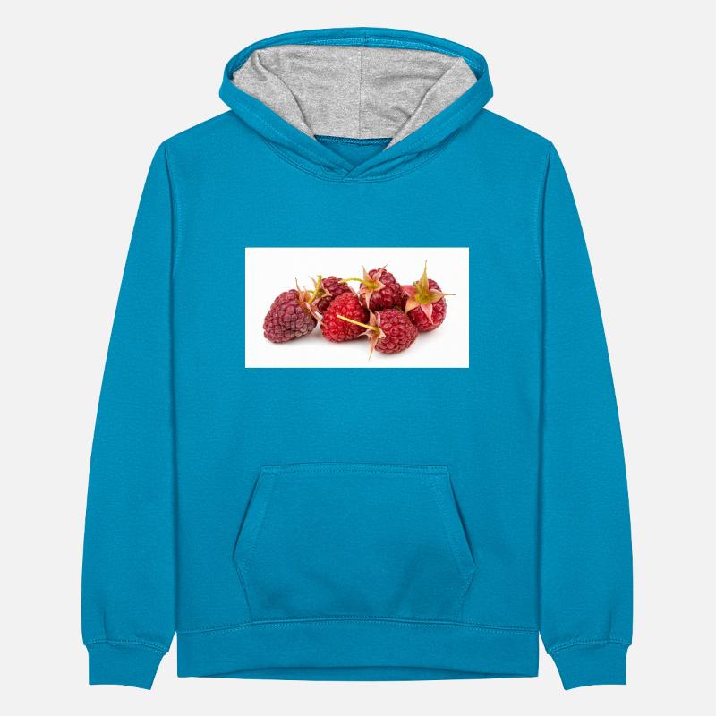 Himbeere. raspberry Teenager Kontrast-Hoodie