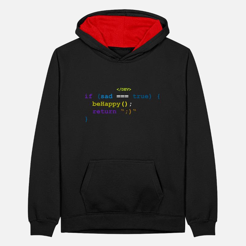 beHappy Function Teenager Contrast Hoodie