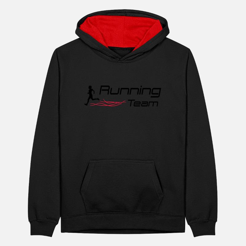 running team Teenager Kontrast-Hoodie
