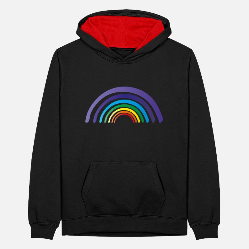 rainbow chakren Teenager Kontrast-Hoodie