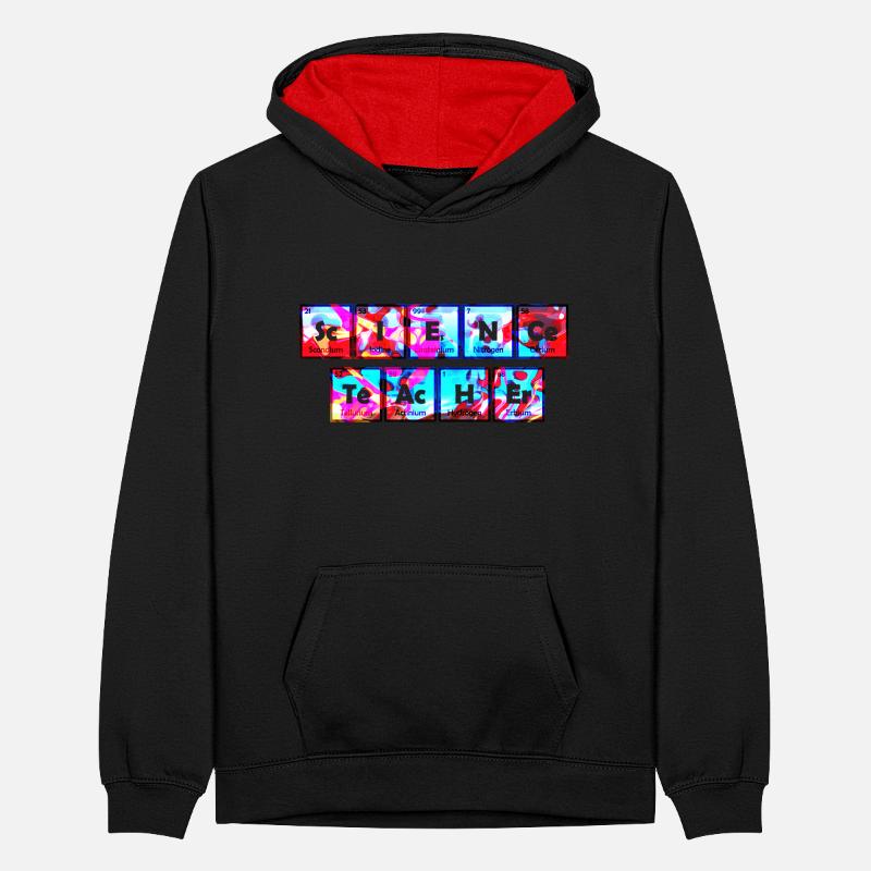 Science Science Scientist Physics Lab DNA Teenager Contrast Hoodie