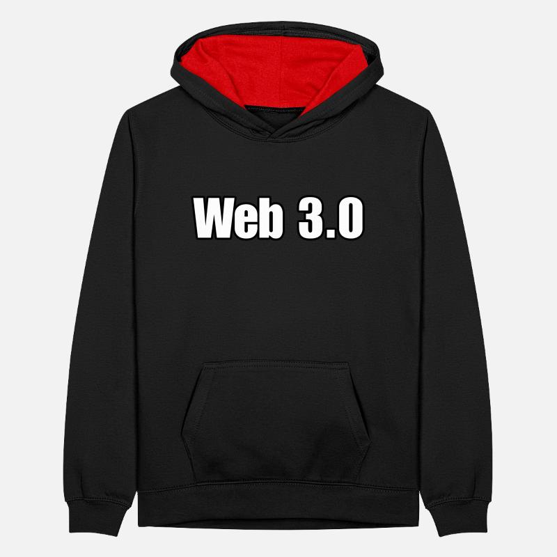 Web 3.0, finance crypto trading, tech addict Teenager Contrast Hoodie
