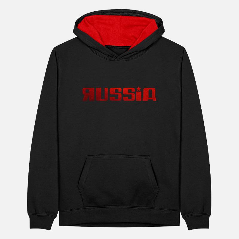 Russie - URSS - Russie Sweat à capuche contrasté Ado