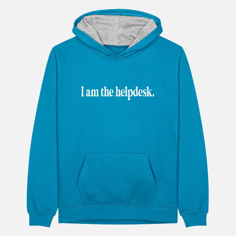 Lustiger Tech-Computer-Programmierer Ich bin der Helpdesk Teenager Kontrast-Hoodie