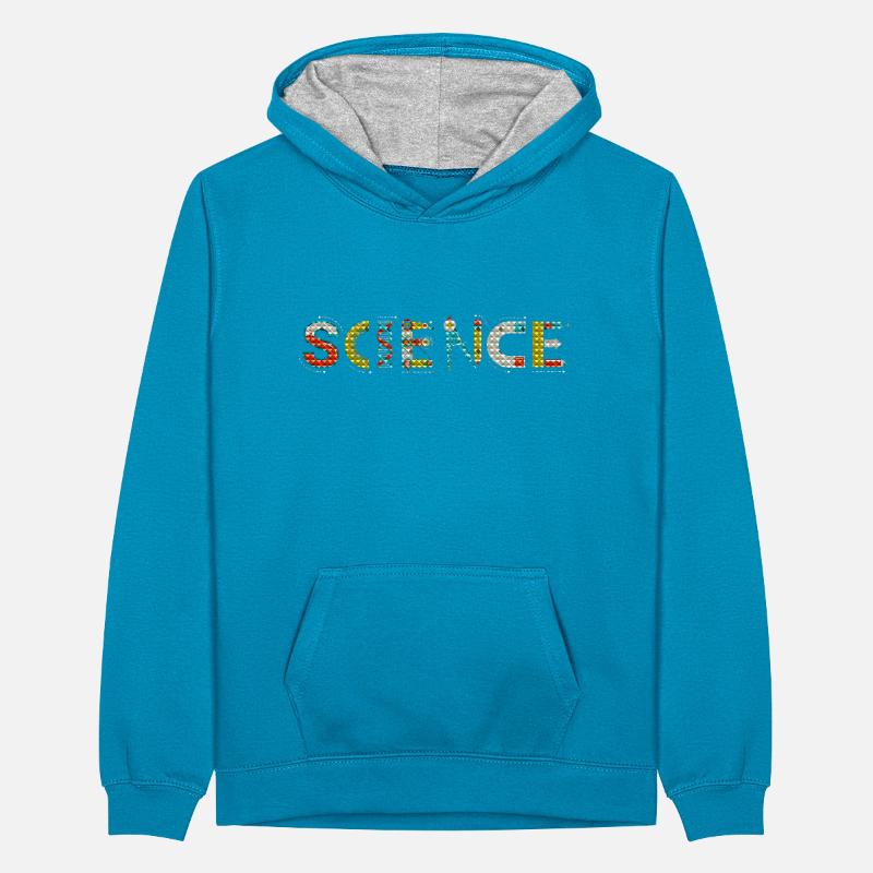 Science Science Scientist Physics Lab DNA Teenager Contrast Hoodie