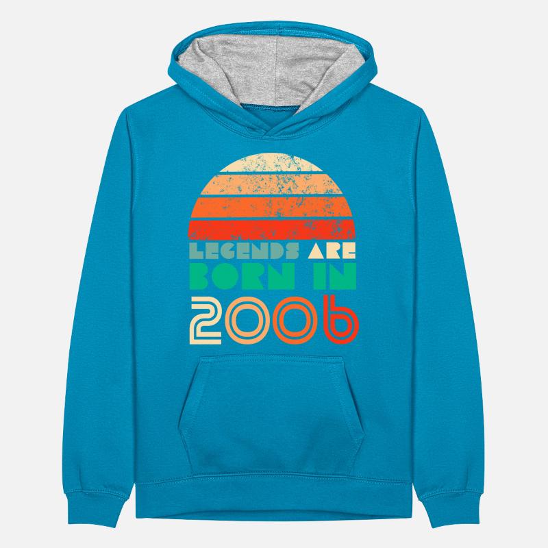 Legends are born in 2006 Geschenkidee Teenager Kontrast-Hoodie