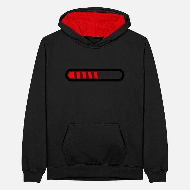 Loading bar vector loaded Loading Design 001 Teenager Contrast Hoodie