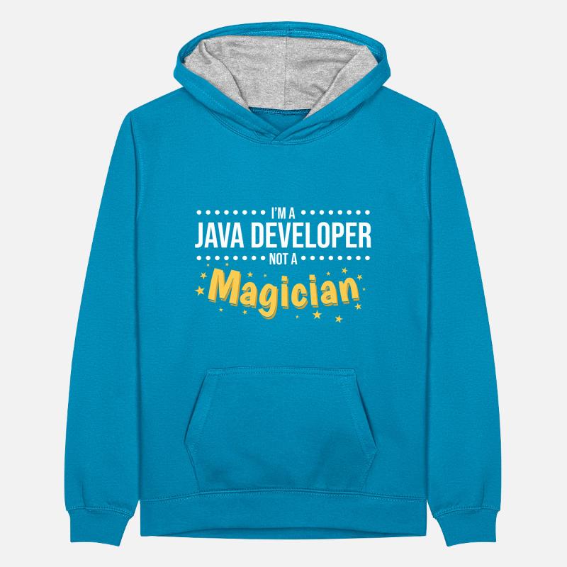 Java Developer Teenager Kontrast-Hoodie