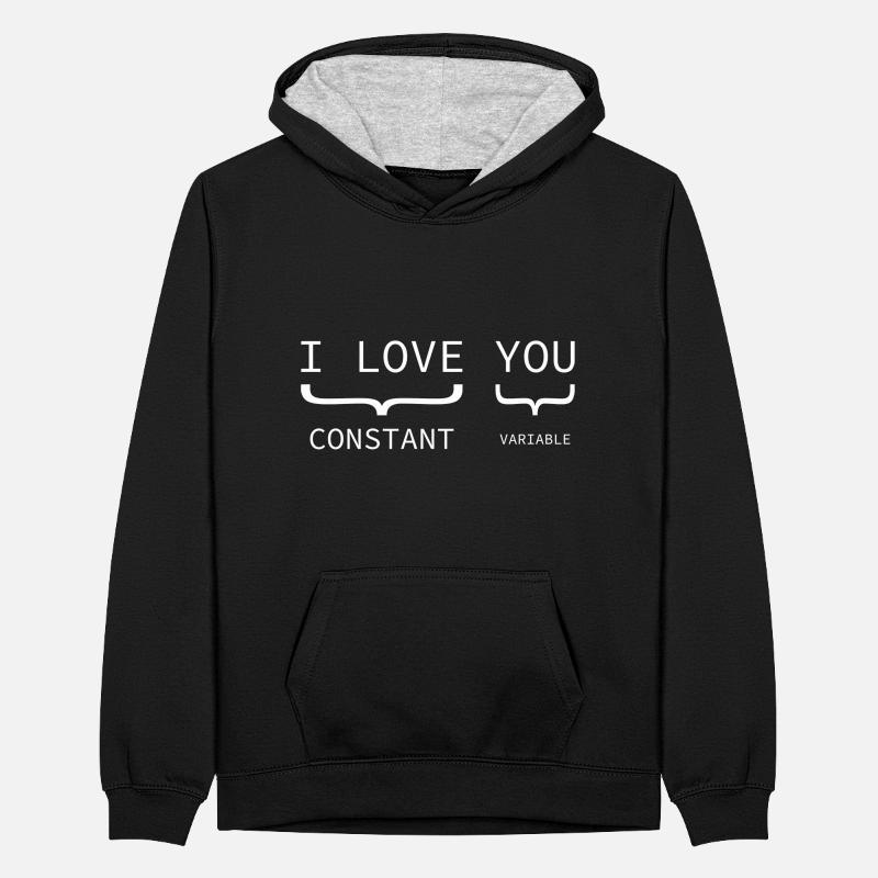 Konstante Variable Programmierer Teenager Kontrast-Hoodie